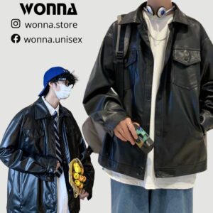 Áo Khoác Da PU Nam Unisex Jacket Basic Thời Trang Dành Cho Nam Nữ M22